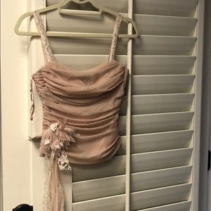 BCBG blush corset top